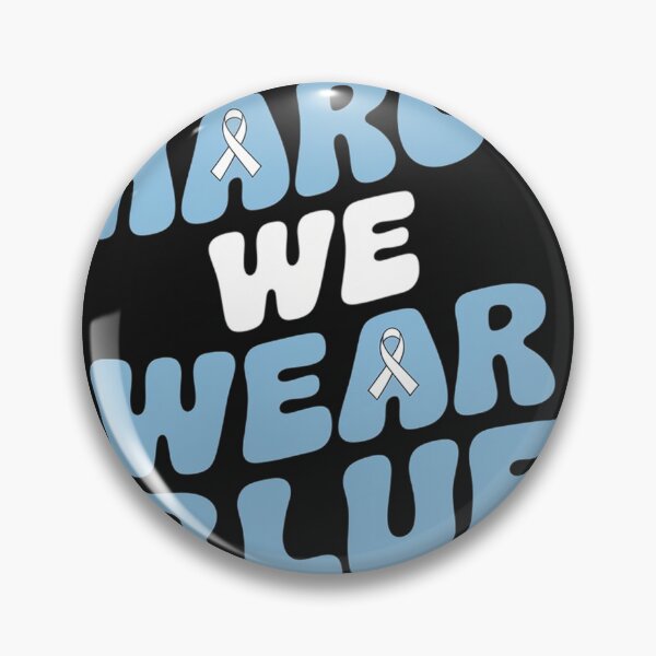 Item preview, In March We Wear Blue Colorectal Cancer Awareness Groovy  designed and sold by MarthaMarquez1.