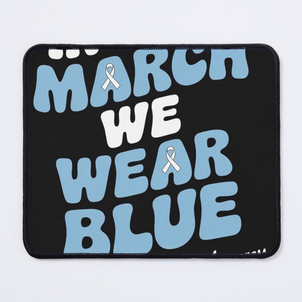 Item preview, In March We Wear Blue Colorectal Cancer Awareness Groovy  designed and sold by MarthaMarquez1.
