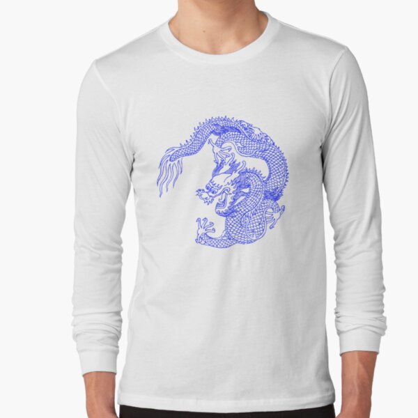 Asian Art Chinese Dragon Tattoo Style Long Sleeve T-Shirt