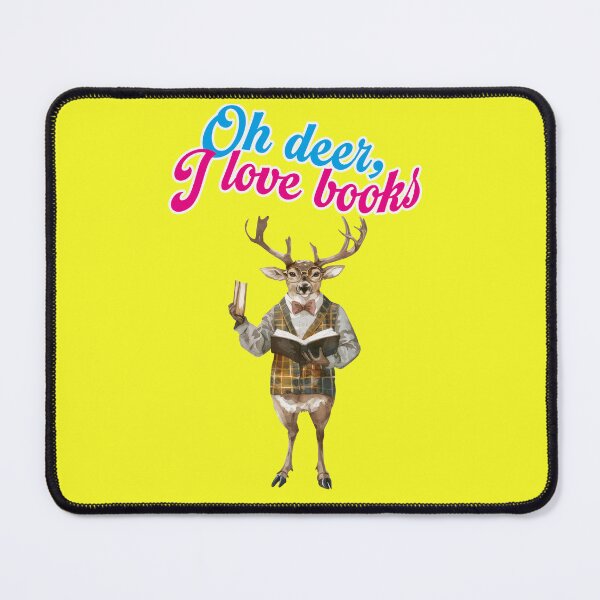 Item preview, funny deer, I am a bookworm designed and sold by Mauswohn.