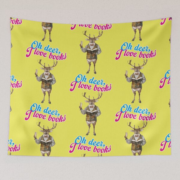 Item preview, funny deer, I am a bookworm designed and sold by Mauswohn.