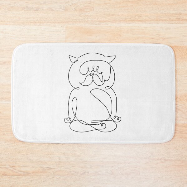 Item preview, One Line Persian Cat Yoga Lotus Pose designed and sold by Huebucket.