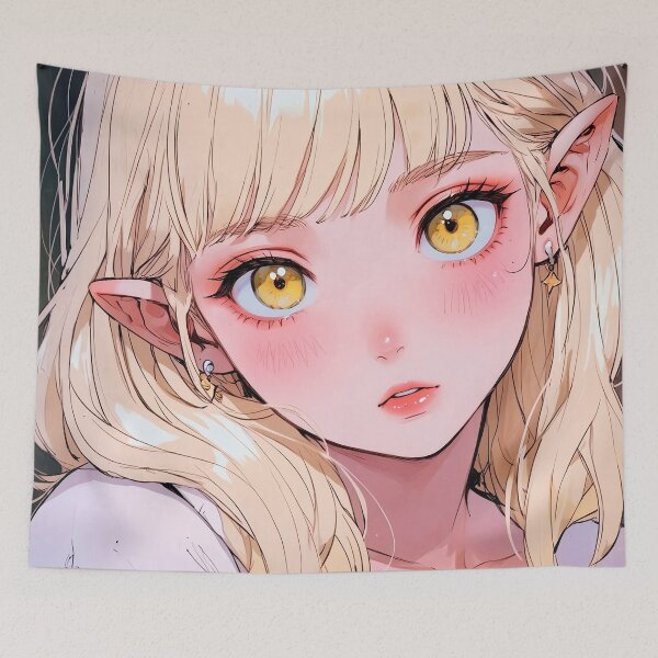 Item preview, Blonde Elf Girl with Golden Eyes designed and sold by Animepic222.