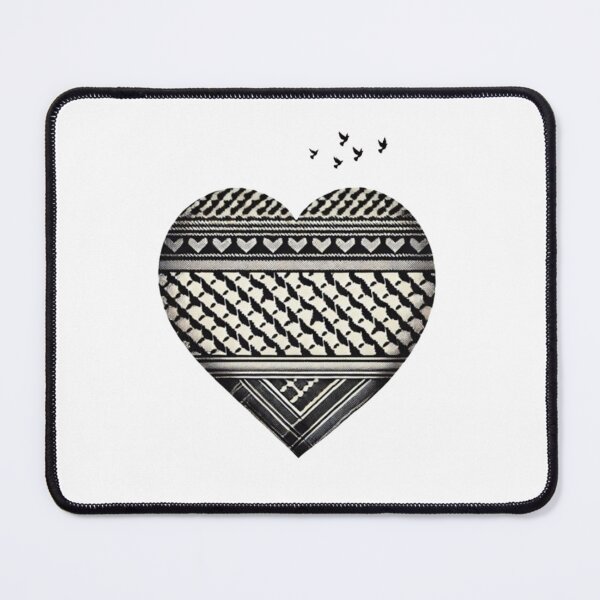 Item preview, Palestine Kufiyah heart  designed and sold by Fint-Arts.