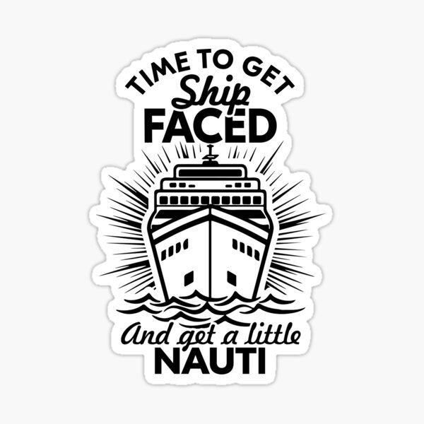 Aperçu de l'œuvre Il est temps de se préparer pour un voyage en bateau ! - Conception amusante pour une fête de croisière créée et vendue par Aredbox.
