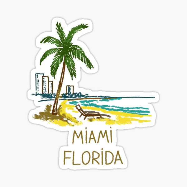 Aperçu de l'œuvre Souvenir de Miami, Floride, États-Unis, cadeau pour touristes créée et vendue par MichaeIRellov.