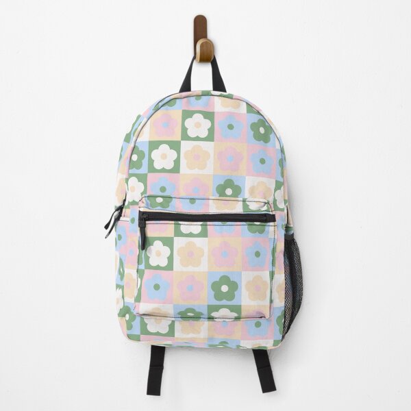 Item preview, Pop Art Flower Pattern - Baby Blue, Pink,, Orange, Green, Cream designed and sold by FloralMural.