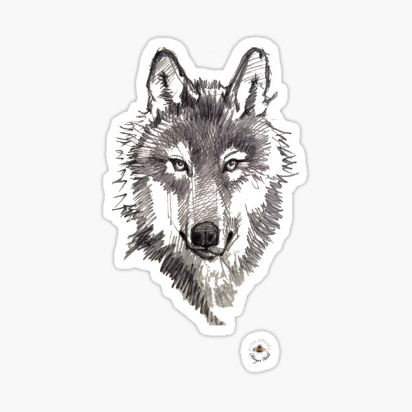 "The 1st Wolf" (TM) Elisa Jimenez 2018 CyberCapsuleCollection Sticker
