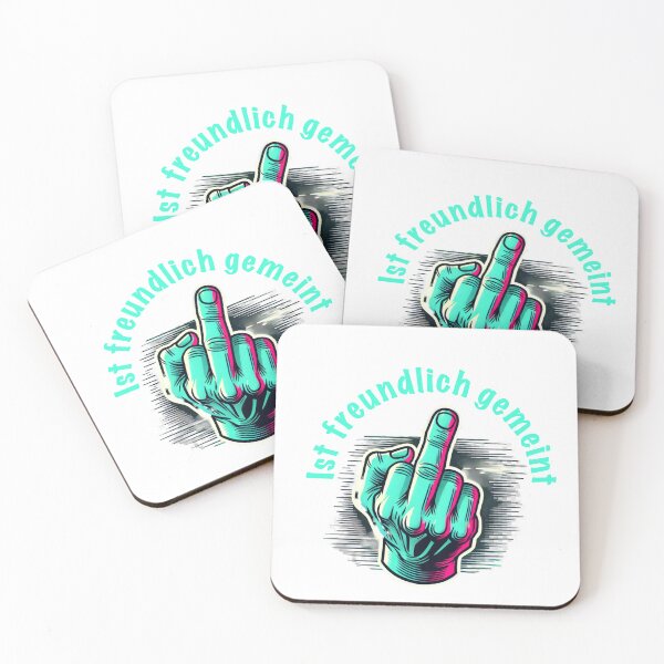 Item preview, Middle finger with the inscription "Meant in a friendly way" designed and sold by DickfischWear.