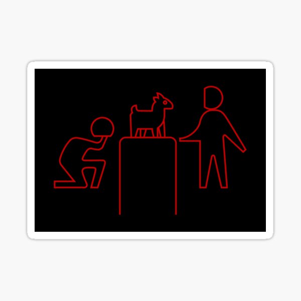 Aperçu de l'œuvre Dessin au trait de la chèvre sacrificielle créée et vendue par CampoShop.