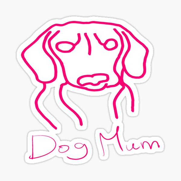 Aperçu de l'œuvre Ambiance maman chien en rose doux créée et vendue par EnzoArtLab.