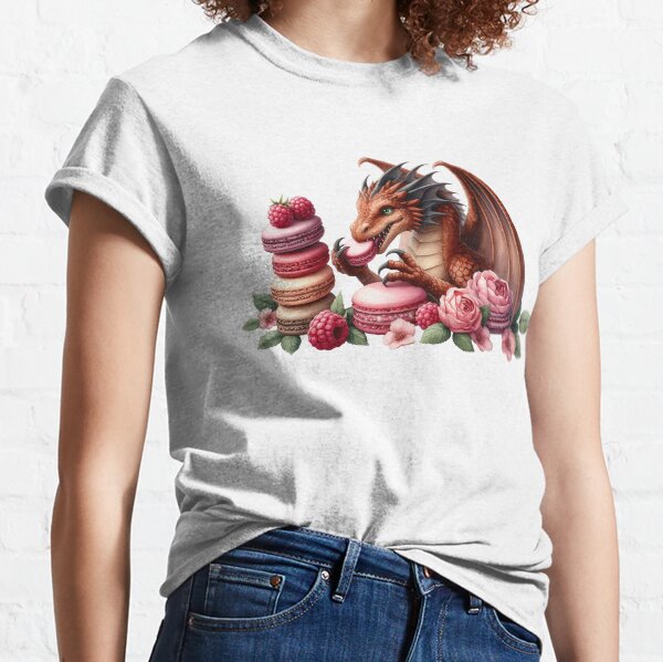 Aperçu de l'œuvre Un dragon mignon mange des macarons créée et vendue par Nalin2445.