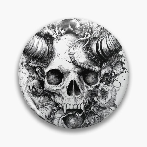 Item preview, Skull with Horns designed and sold by NicolasGlowArt.