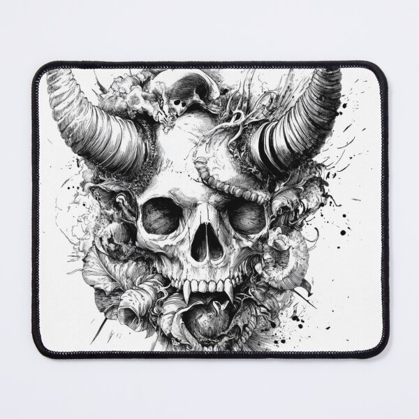 Item preview, Skull with Horns designed and sold by NicolasGlowArt.