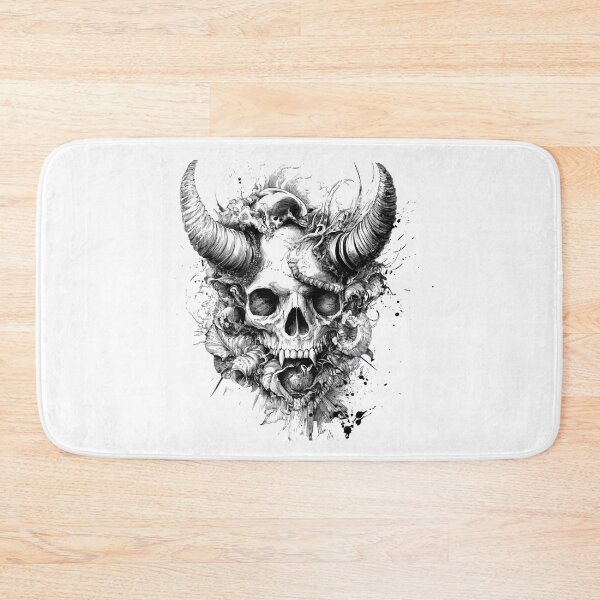 Item preview, Skull with Horns designed and sold by NicolasGlowArt.