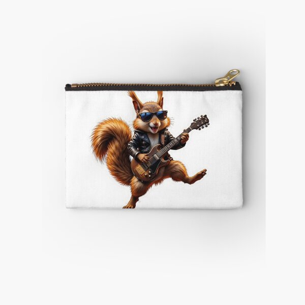 Item preview, Sticker of a Squirrel Dressed as a Rockstar, Smashing a Guitar Premium Cool Trendy Best Gift designed and sold by Imaginarium of Chaos falcon88 .