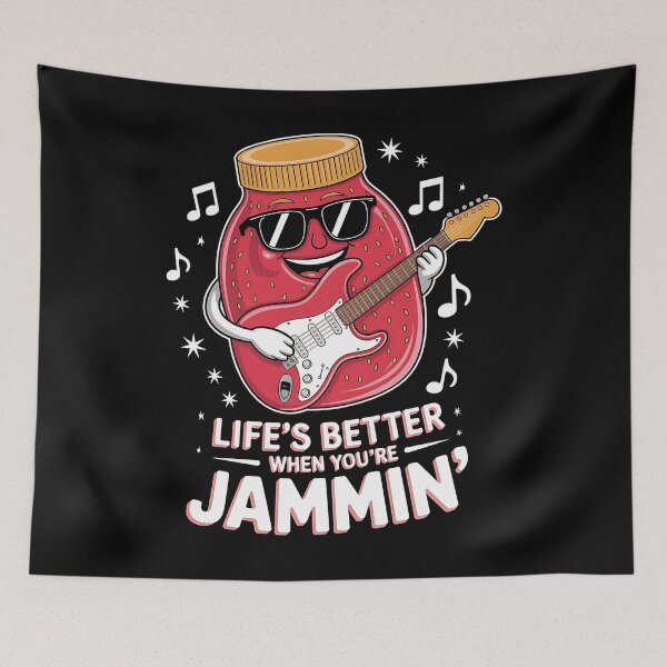 Item preview, Strawberry jammin' - Rockin jammin' - Just jammin' - Strawberry jam jammin' - Rockin jam jammin' designed and sold by JansenGS.