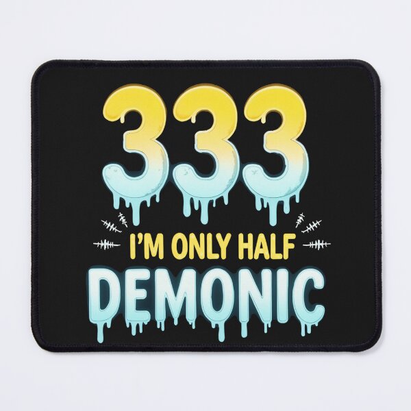 Item preview, Half Demonic 333 Dripping Typography - Quirky Supernatural Art designed and sold by latelierdechris.