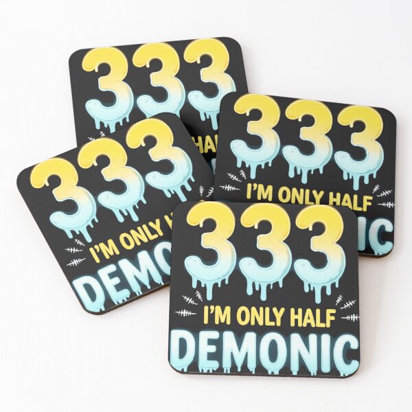 Item preview, Half Demonic 333 Dripping Typography - Quirky Supernatural Art designed and sold by latelierdechris.