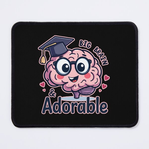 Item preview, Big Brain & Adorable - Cute Smart Brain with Glasses designed and sold by DesignDoodleArt.