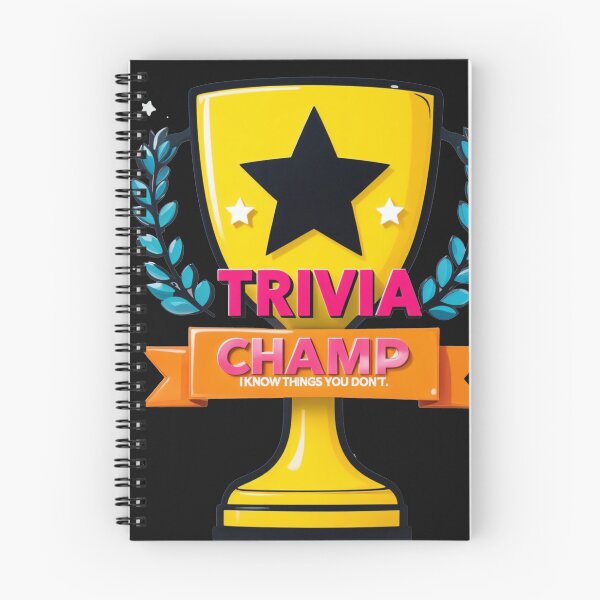 Item preview, Trivia Champion Trophy - Unique Fun Design for Quiz Enthusiasts designed and sold by latelierdechris.