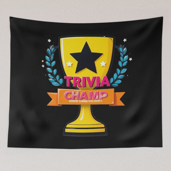 Item preview, Trivia Champion Trophy - Unique Fun Design for Quiz Enthusiasts designed and sold by latelierdechris.
