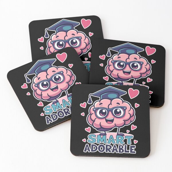 Item preview, Cute Brain - Cute Smart Brain with Glasses designed and sold by DesignDoodleArt.