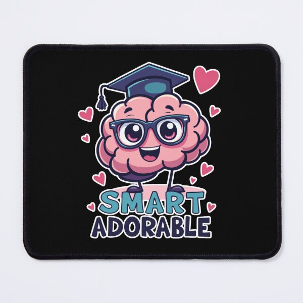 Item preview, Cute Brain - Cute Smart Brain with Glasses designed and sold by DesignDoodleArt.
