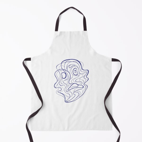Item preview, Line Art Face Absent-mindedness (blue) designed and sold by Alesa-Aleks.