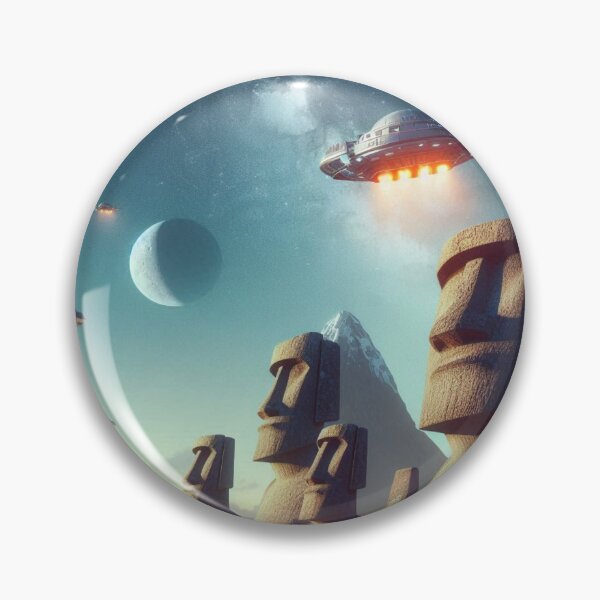 Item preview, Easter Island Statues and Spaceships designed and sold by Dogandesighn.