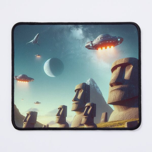 Item preview, Easter Island Statues and Spaceships designed and sold by Dogandesighn.