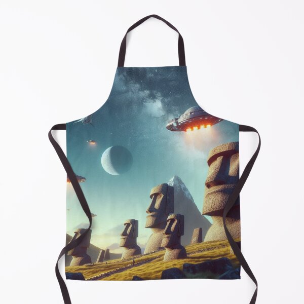 Item preview, Easter Island Statues and Spaceships designed and sold by Dogandesighn.