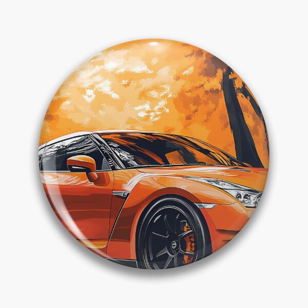 Artikelvorschau, Inferno Drive – Oranger Nissan GT-R V-Spec R35 Pop Art V entworfen und verkauft von AutoPopStudio.