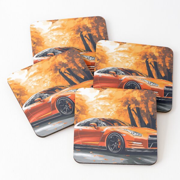 Item preview, Inferno Drive – Orange Nissan GT-R V-Spec R35 Pop Art V designed and sold by AutoPopStudio.