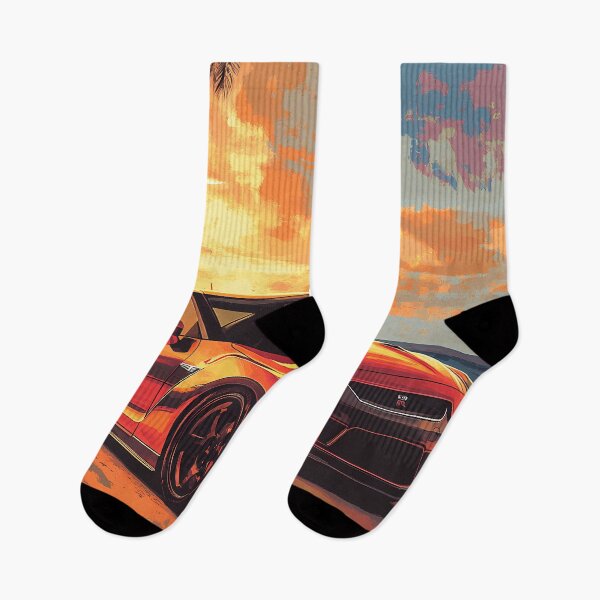 Item preview, Inferno Drive – Orange Nissan GT-R V-Spec R35 Pop Art VI designed and sold by AutoPopStudio.