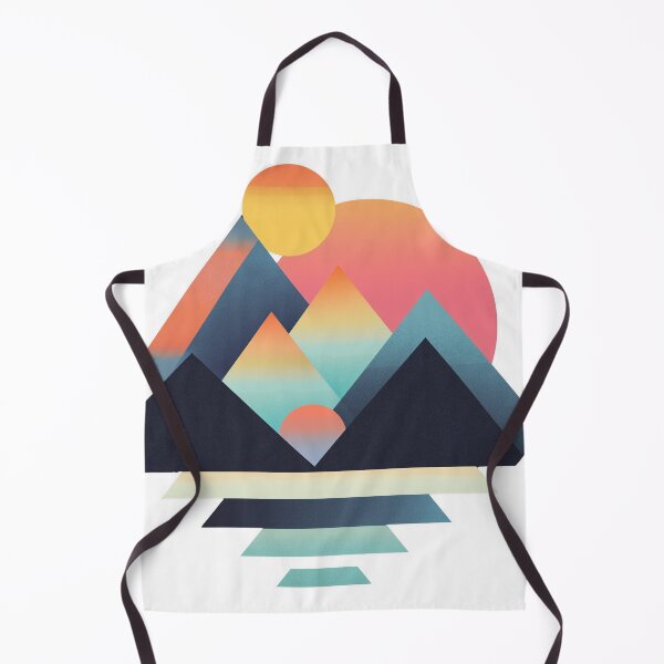 Item preview, Geometric Mountain Landscape with Sunset Reflections designed and sold by RobotKiller128.
