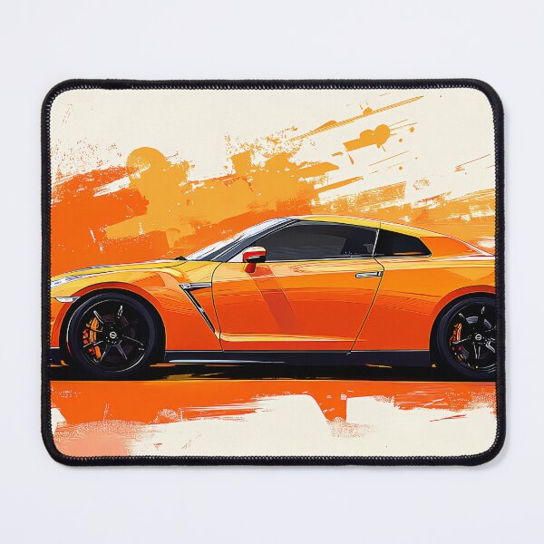 Item preview, Inferno Drive – Orange Nissan GT-R V-Spec R35 Pop Art VIII designed and sold by AutoPopStudio.