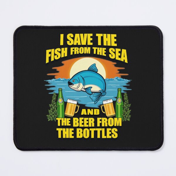 Item preview, Save the Fish, Enjoy the Beer - Fun Fishing and Beer Lover Design designed and sold by latelierdechris.