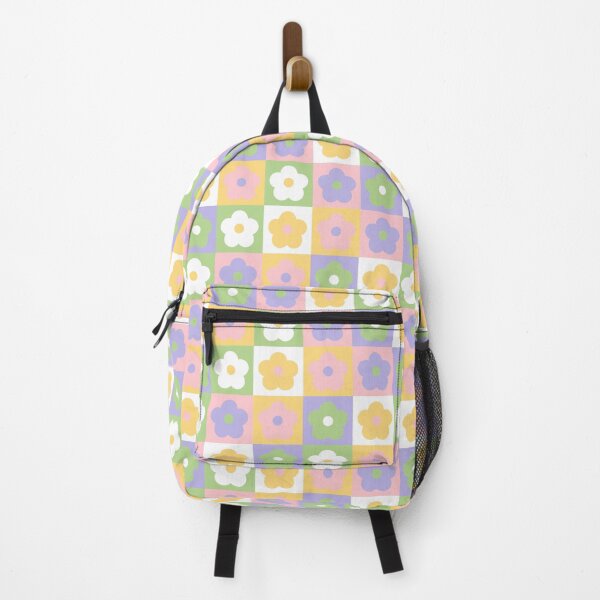 Item preview, Pop Art Flower Pattern - Retro Blue, Pink,, Orange, Green, Cream designed and sold by FloralMural.