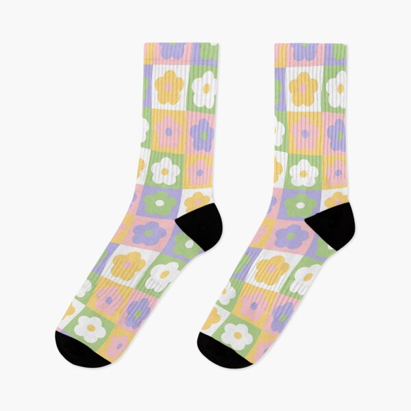 Item preview, Pop Art Flower Pattern - Retro Blue, Pink,, Orange, Green, Cream designed and sold by FloralMural.