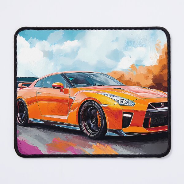 Item preview, Inferno Drive – Orange Nissan GT-R V-Spec R35 Pop Art IX designed and sold by AutoPopStudio.