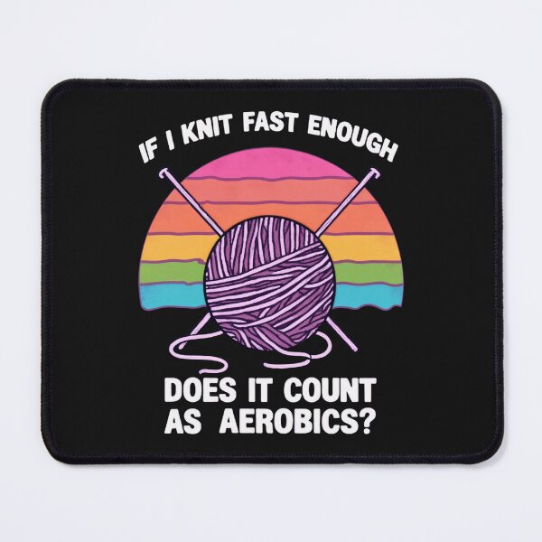Item preview, Funny Knitting Aerobics Quote - Yarn Lover Gift for Crafters designed and sold by latelierdechris.