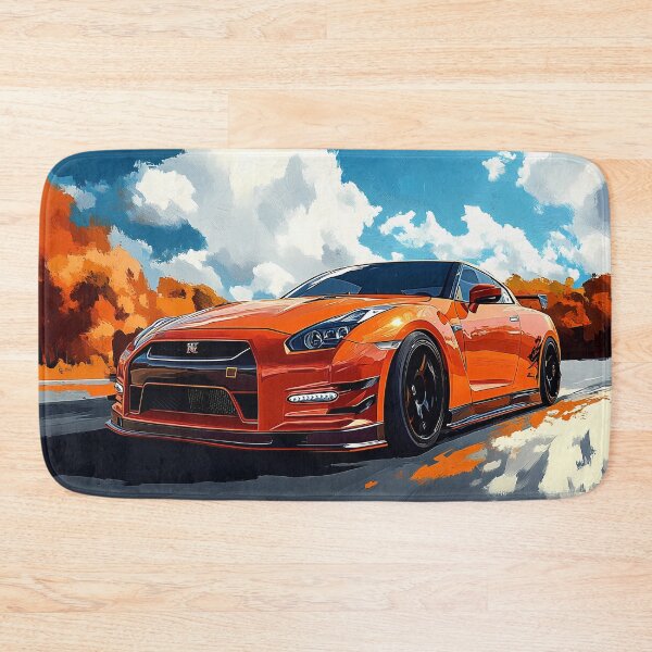 Item preview, Inferno Drive – Orange Nissan GT-R V-Spec R35 Pop Art X designed and sold by AutoPopStudio.
