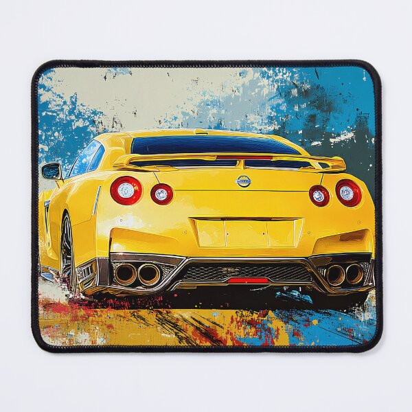 Item preview, Solar Surge – Yellow Nissan GT-R V-Spec R35 Pop Art designed and sold by AutoPopStudio.