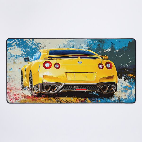 Item preview, Solar Surge – Yellow Nissan GT-R V-Spec R35 Pop Art designed and sold by AutoPopStudio.