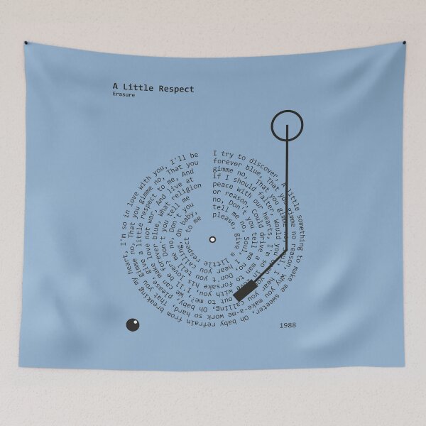 Item preview, A Little Respect, Erasure - Lyrics Poster designed and sold by MancBusyBee.