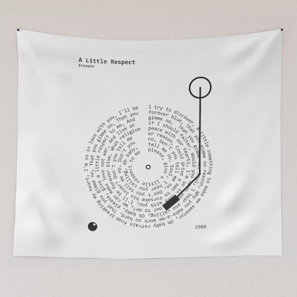 Item preview, A Little Respect, Erasure - Lyrics Poster designed and sold by MancBusyBee.