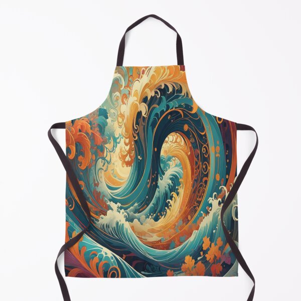 Item preview, Rhythmic Flow: Waves and Circles in a Vibrant, Elegant Pattern designed and sold by Artisfunforme.