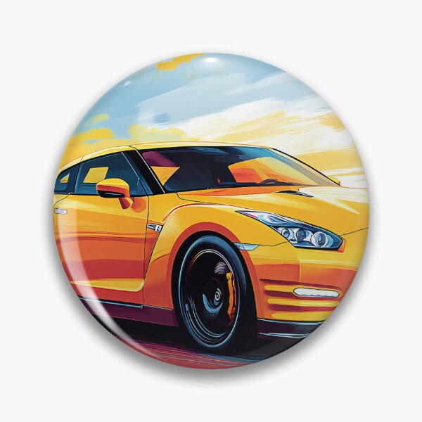 Artikelvorschau, Solar Surge – Gelber Nissan GT-R V-Spec R35 Pop Art V entworfen und verkauft von AutoPopStudio.