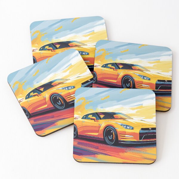 Item preview, Solar Surge – Yellow Nissan GT-R V-Spec R35 Pop Art V designed and sold by AutoPopStudio.